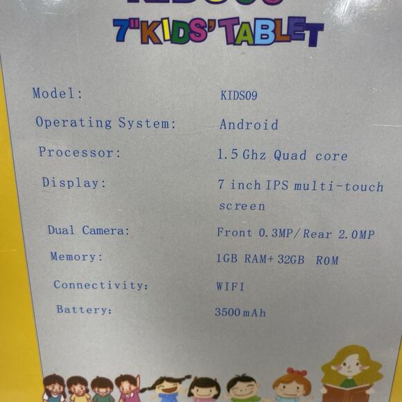 Topelotek Tablet KiDS09 Kids Tablet 7" Multi-Touch Pink Android Camera NEW - Picture 5 of 7